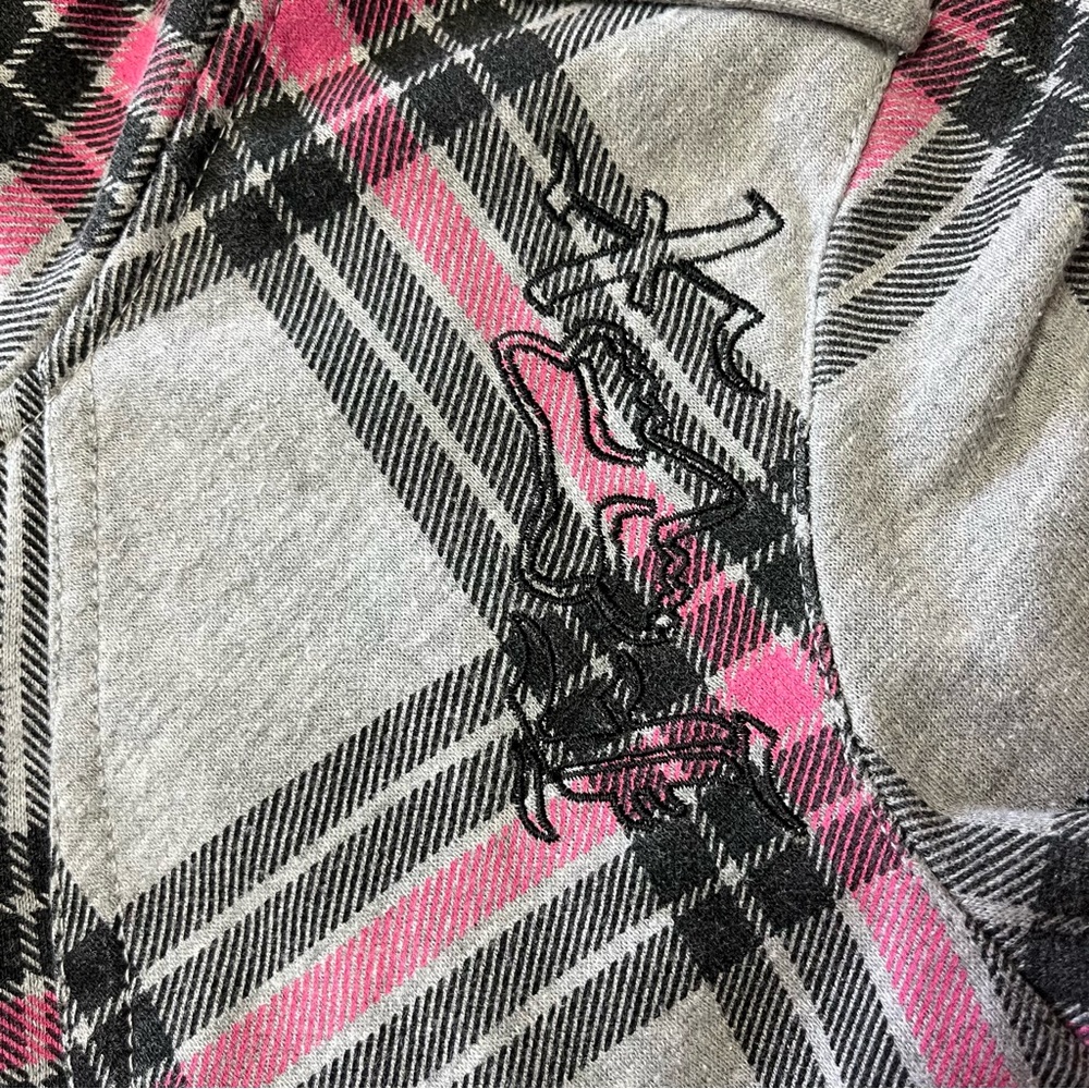 Fox Racing Grey & Pink Checkered Shacket Size Large - Picture 9 of 14